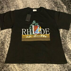 Rhude St. Barths Graphic T-Shirt Black Men’s Size Large